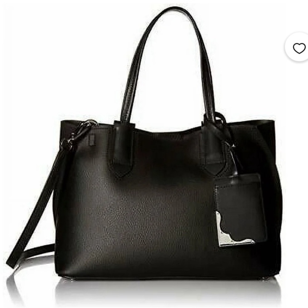 Calvin Klein Jacky pebbled leather tote/satchel black